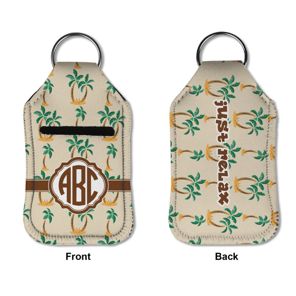 Palm Trees Sanitizer Holder Keychain - Small APPROVAL (Flat)