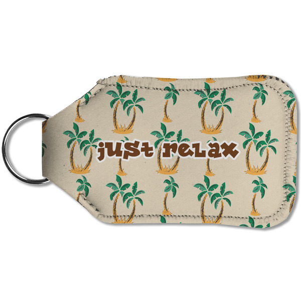 Palm Trees Sanitizer Holder Keychain - Small (Back)