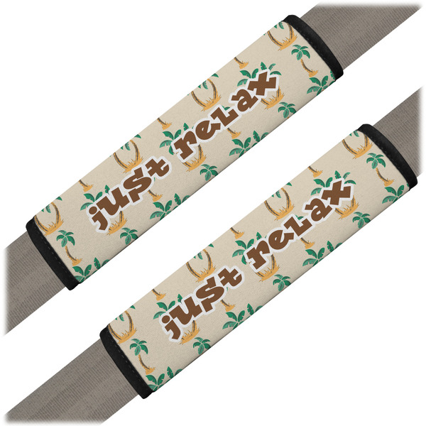 Custom Palm Trees Seat Belt Covers (Set of 2) (Personalized)
