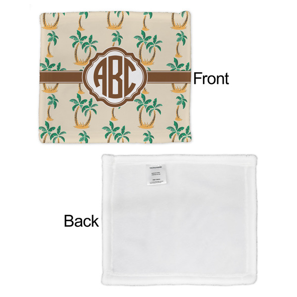 Palm Trees Security Blanket - Front & White Back View