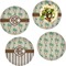 Palm Trees Set of Lunch / Dinner Plates