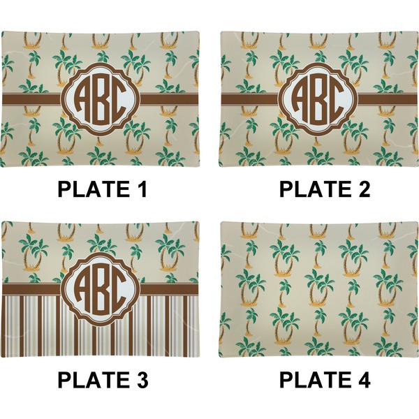 Palm Trees Set of Rectangular Appetizer / Dessert Plates (Approval)