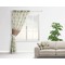 Palm Trees Sheer Curtain With Window and Rod - in Room Matching Pillow