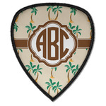 Palm Trees Iron on Shield Patch A w/ Monogram