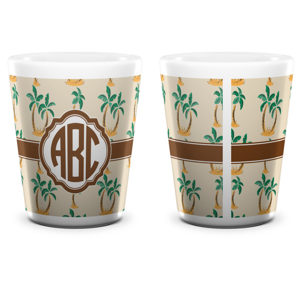 Palm Trees Shot Glass - White - APPROVAL