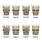 Palm Trees Shot Glass - White - Set of 4 - APPROVAL