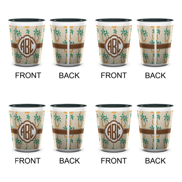 Palm Trees Shot Glassess - Two Tone - Set of 4 - APPROVAL