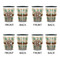 Palm Trees Shot Glassess - Two Tone - Set of 4 - APPROVAL