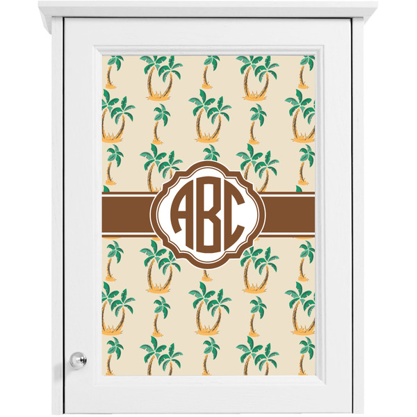 Palm Trees Single White Cabinet Decal