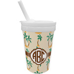 Palm Trees Sippy Cup with Straw (Personalized)