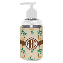 Palm Trees Plastic Soap / Lotion Dispenser (8 oz - Small - White) (Personalized)