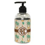 Palm Trees Plastic Soap / Lotion Dispenser (8 oz - Small - Black) (Personalized)