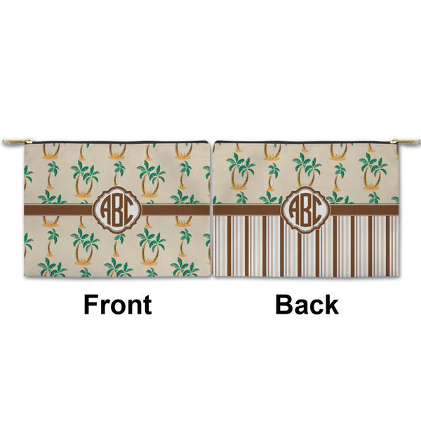 Palm Trees Small Zipper Pouch Approval (Front and Back)