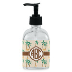 Palm Trees Glass Soap & Lotion Bottle - Single Bottle (Personalized)