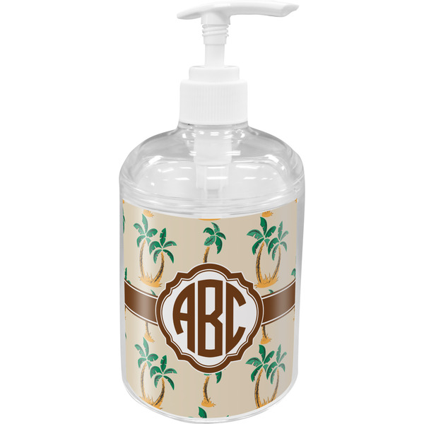 Custom Palm Trees Acrylic Soap & Lotion Bottle (Personalized)