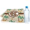 Palm Trees Sports Towel Folded with Water Bottle