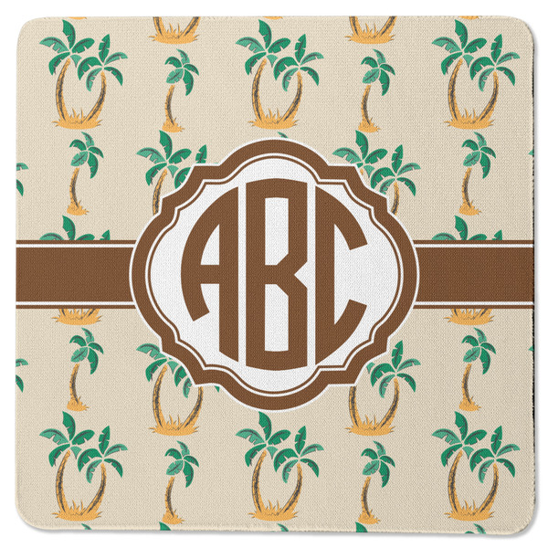 Palm Trees Square Coaster Rubber Back - Single