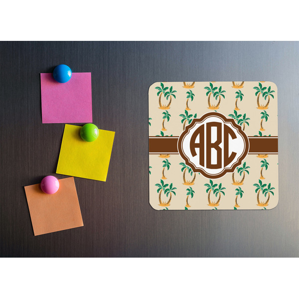 Palm Trees Square Fridge Magnet - LIFESTYLE
