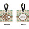 Palm Trees Square Luggage Tag (Front + Back)