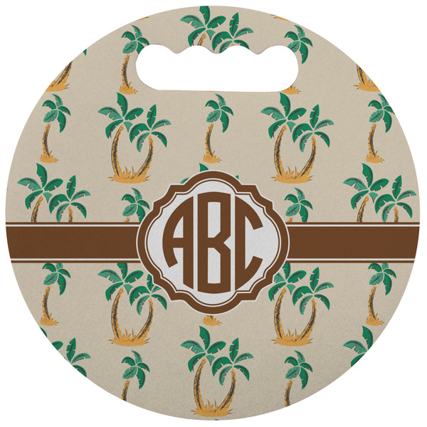 Custom Palm Trees Stadium Cushion (Round) (Personalized)