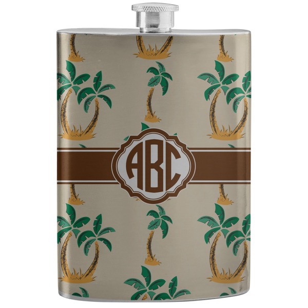 Custom Palm Trees Stainless Steel Flask (Personalized)