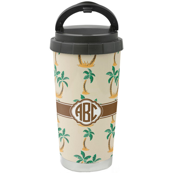 Custom Palm Trees Stainless Steel Coffee Tumbler (Personalized)
