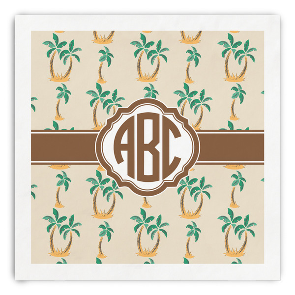 Custom Palm Trees Paper Dinner Napkins (Personalized)