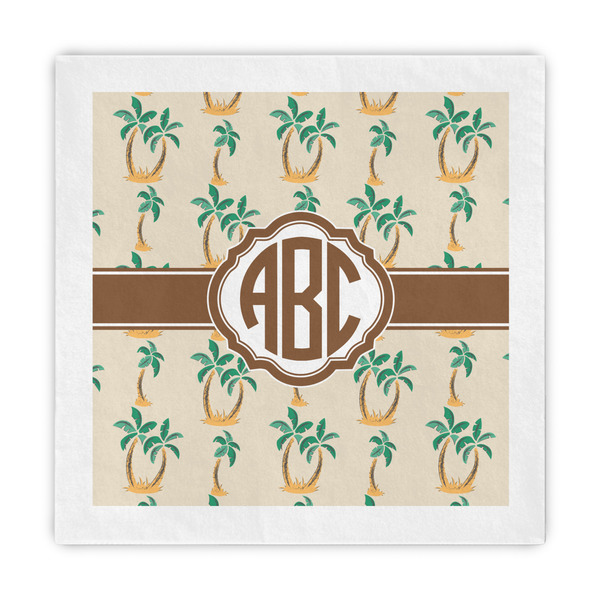 Custom Palm Trees Decorative Paper Napkins (Personalized)