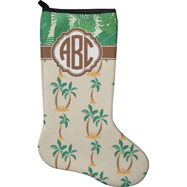 Custom Palm Trees Holiday Stocking - Single-Sided - Neoprene (Personalized)