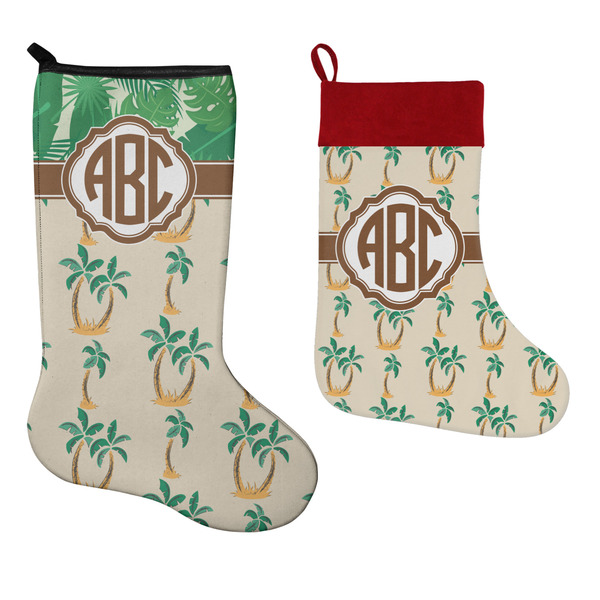 Palm Trees Stockings - Side by Side compare