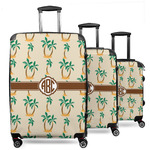 Palm Trees 3 Piece Luggage Set - 20" Carry On, 24" Medium Checked, 28" Large Checked (Personalized)