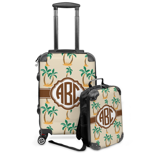 Custom Palm Trees Kids 2-Piece Luggage Set - Suitcase & Backpack (Personalized)