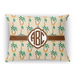 Palm Trees Rectangular Throw Pillow Case (Personalized)