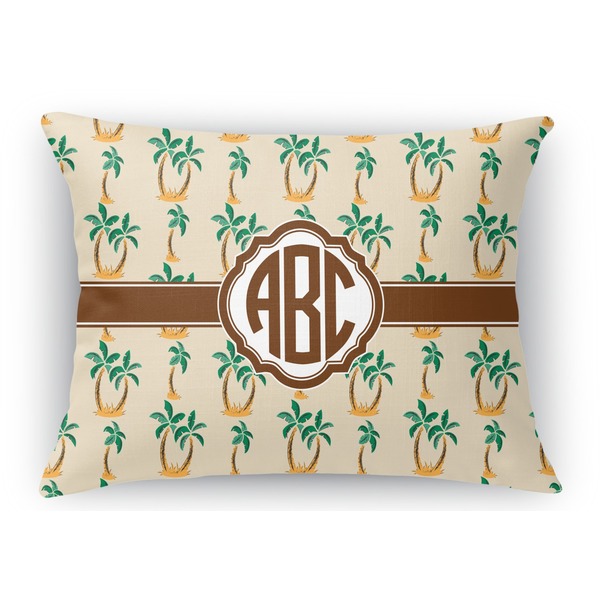 Custom Palm Trees Rectangular Throw Pillow Case (Personalized)