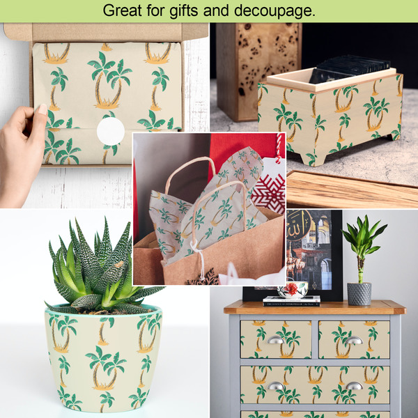 Palm Trees Tissue Paper - In Use Collage