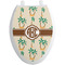 Palm Trees Toilet Seat Decal - Elongated (Personalized)