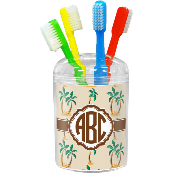 Custom Palm Trees Toothbrush Holder (Personalized)