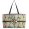 Palm Trees Tote w/Black Handles - Front View