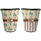 Palm Trees Trash Can Black - Front and Back - Apvl