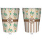 Palm Trees Trash Can White - Front and Back - Apvl