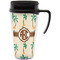 Palm Trees Travel Mug with Black Handle - Front