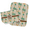 Palm Trees Two Rectangle Burp Cloths - Open & Folded