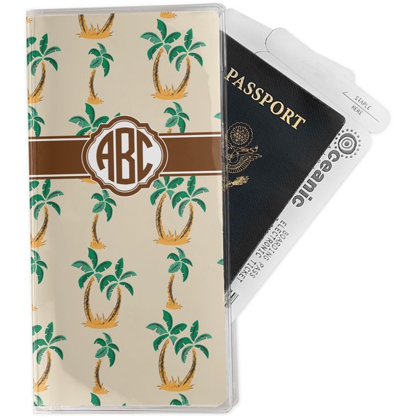 Custom Palm Trees Travel Document Holder