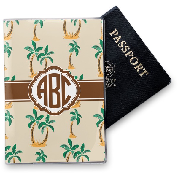 Custom Palm Trees Vinyl Passport Holder (Personalized)