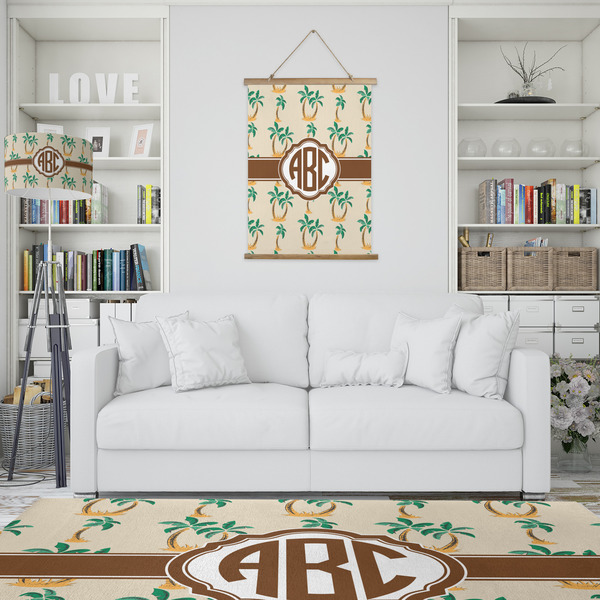 Palm Trees Wall Hanging Tapestry - Portrait - IN CONTEXT