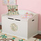 Palm Trees Wall Monogram on Toy Chest