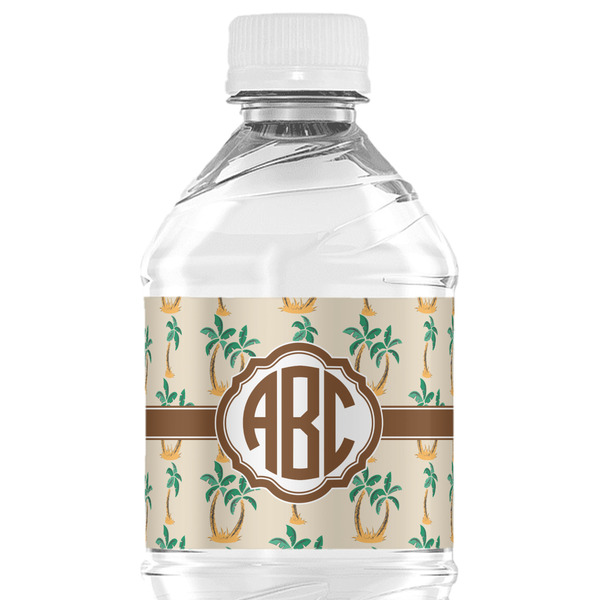 Custom Palm Trees Water Bottle Labels - Custom Sized (Personalized)