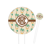Palm Trees Round Plastic Food Picks (Personalized)