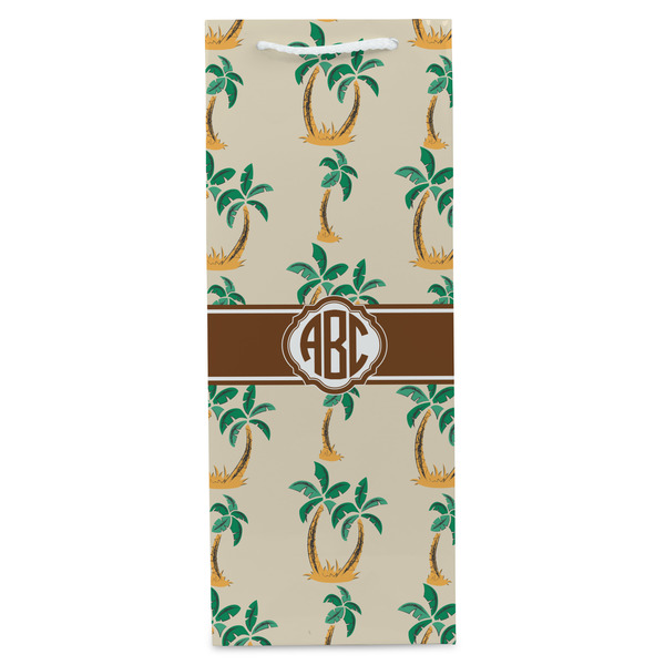Palm Trees Wine Gift Bag - Gloss - Front