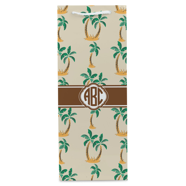 Palm Trees Wine Gift Bag - Matte - Front
